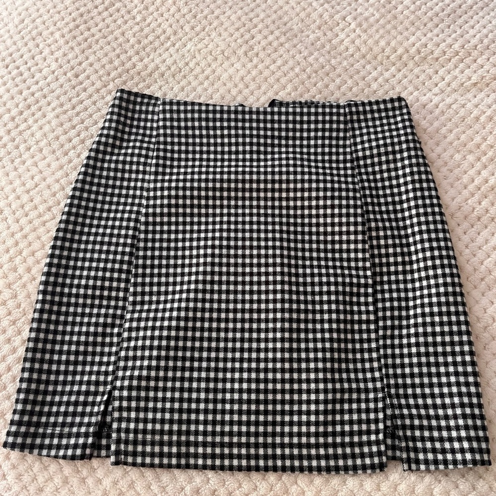 Eyeshadow Black and White Gingham Pencil Skirt